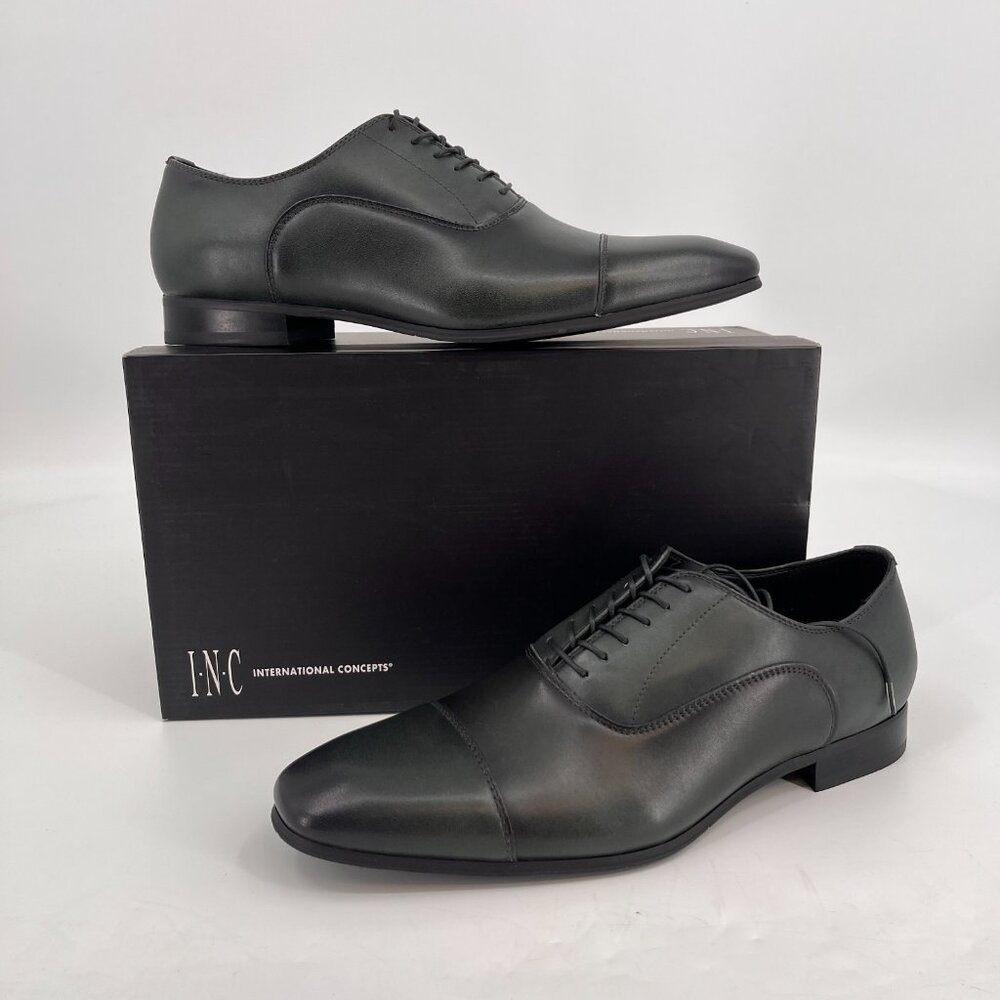 I.n.c. International Concepts Men's Silas Cap Toe Oxford Dress Shoe US12 Black